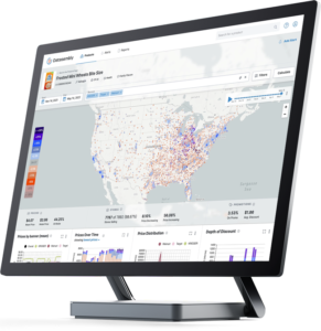 real-time, hyper-local market intelligence for CPGs displayed on monitor