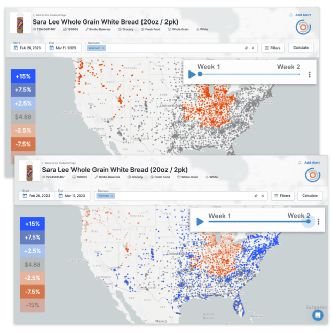 Geographical Price Change Dashboard - Datasembly